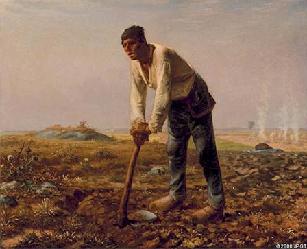《扶锄的男子》 1863，油画.jpg